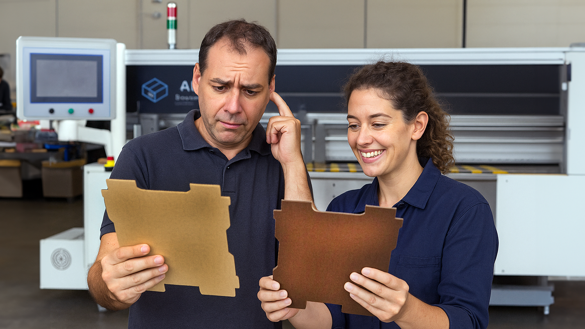 Por que minhas caixas de papelão vêm em tons diferentes?