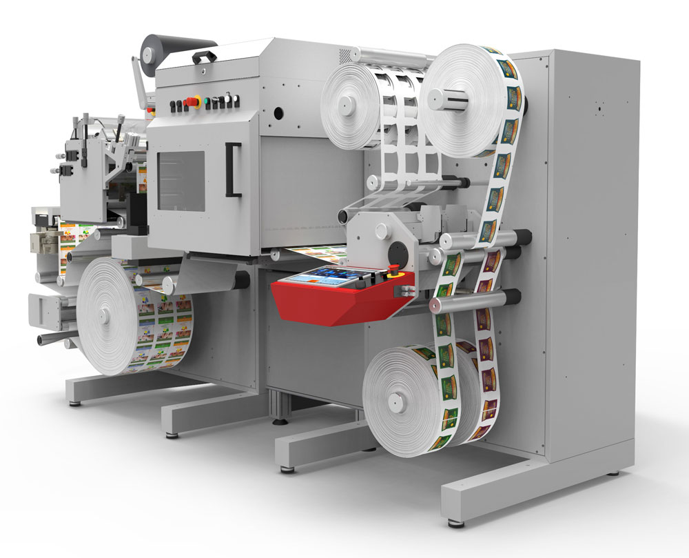 Xeikon para Rótulos e Etiquetas - Acabamento para aplicar verniz, cortar e rebobinar autoadesivos ou cartão