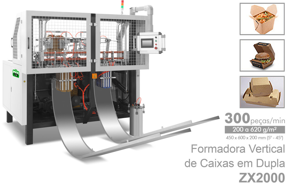 Apolo - PackFood - Máquinas de Embalagens para Fast Food - Copos, caixas, tampas, pratos... de papel