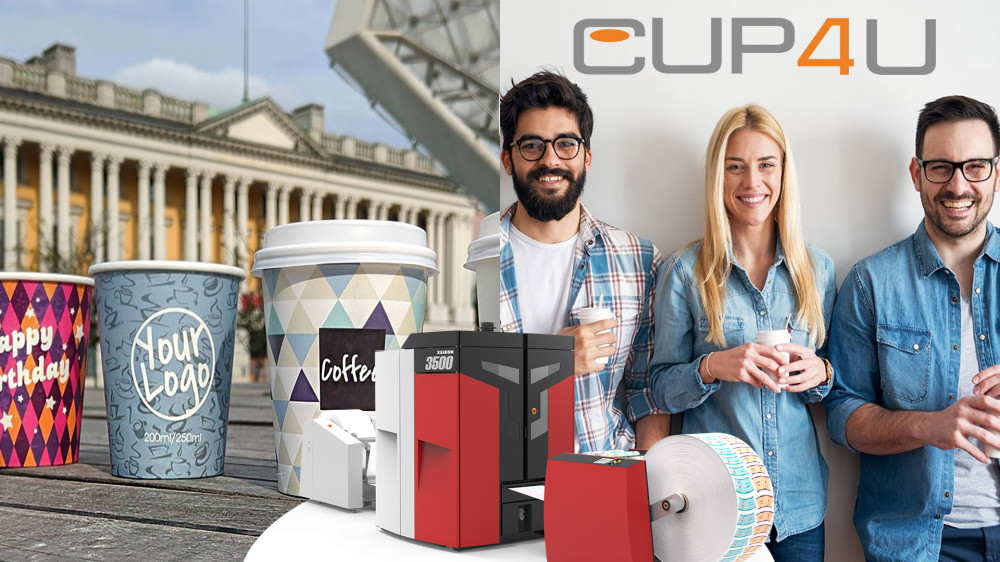 A Gráfica Cup4U utiliza a Digital Xeikon 3500 na produção dos seus copos de papel